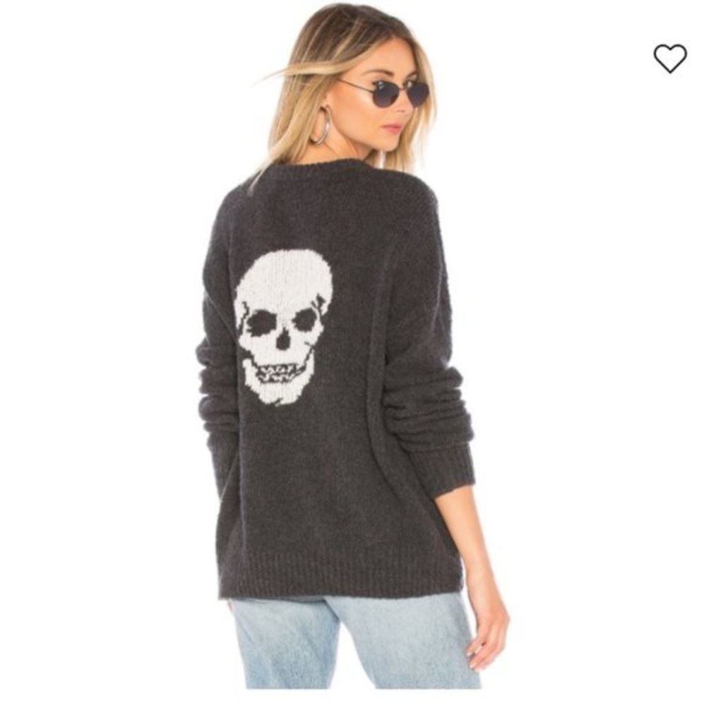 SKULL CASHMERE Crewneck Logo Sweater